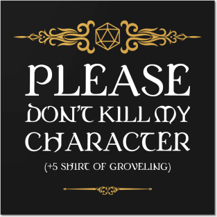 Shirt of Groveling D20 Dice Tabletop RPG Addict Posters and Art